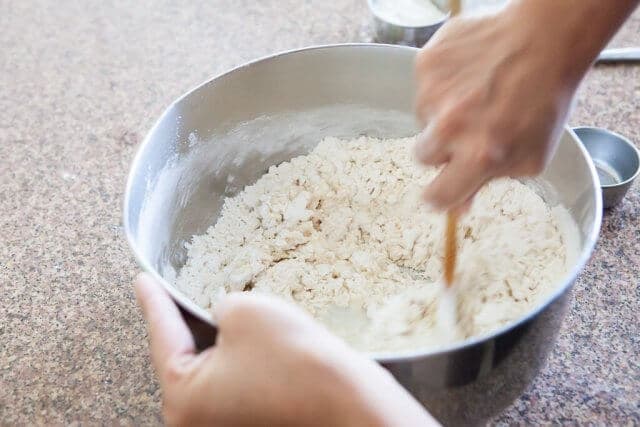 still stirring flour 