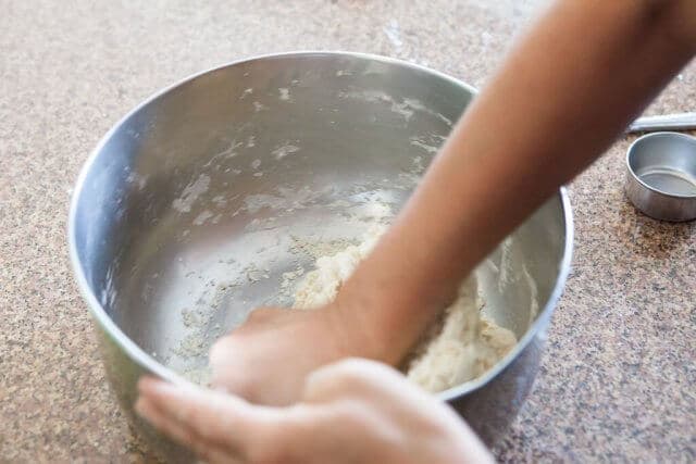 still working the wrapper dough