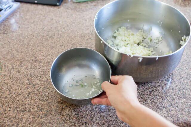 water in bowl 