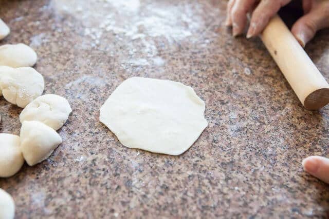 round flat dough