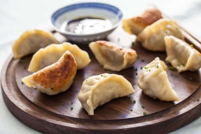 delicious potsticker dumplings
