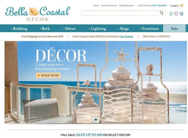 $150 Bella Coastal Decor