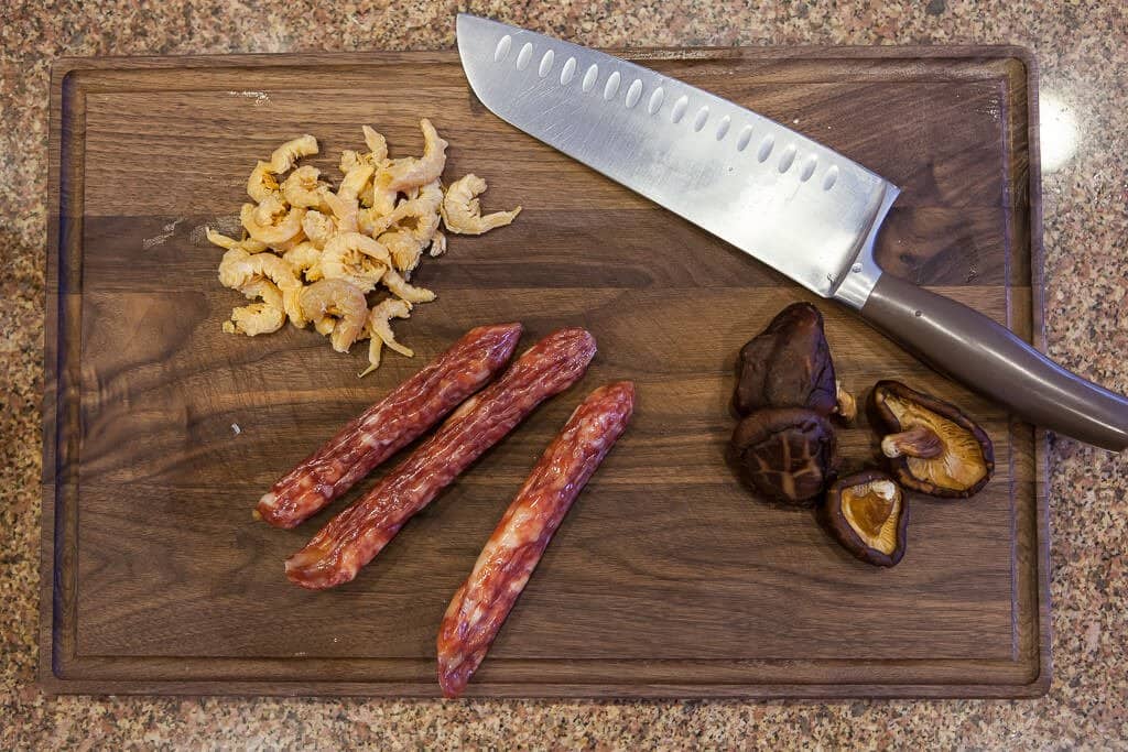 Pressure Cooker Chinese Sausage with Brown Rice • Steamy Kitchen