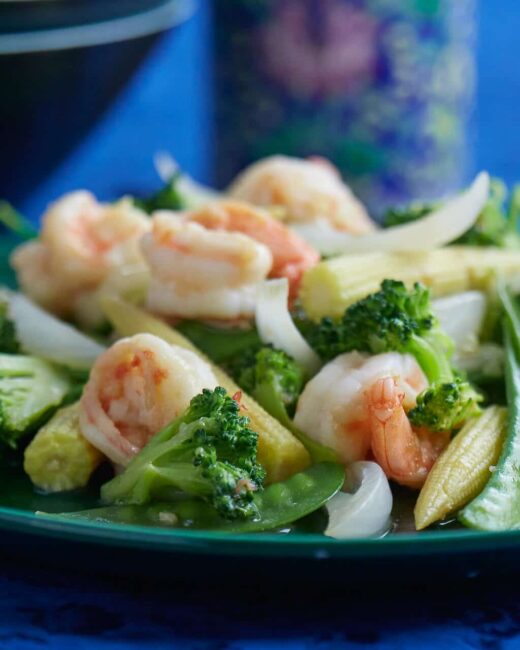 Jade Shrimp With Fragrant Vegetables Steamy Kitchen Recipes Giveaways