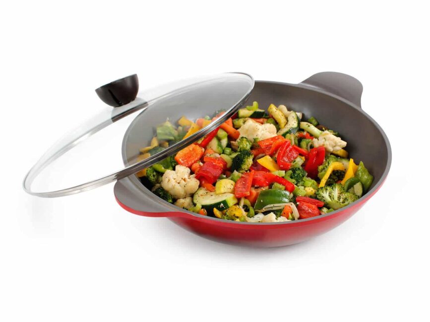 Neoflam 32 cm Cast Aluminum Frying Pan with Soft-Touch Handle and