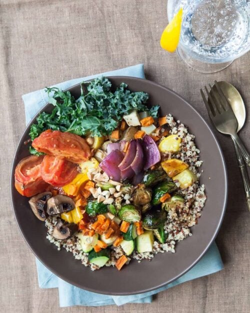 roasted vegetable buddha bowl