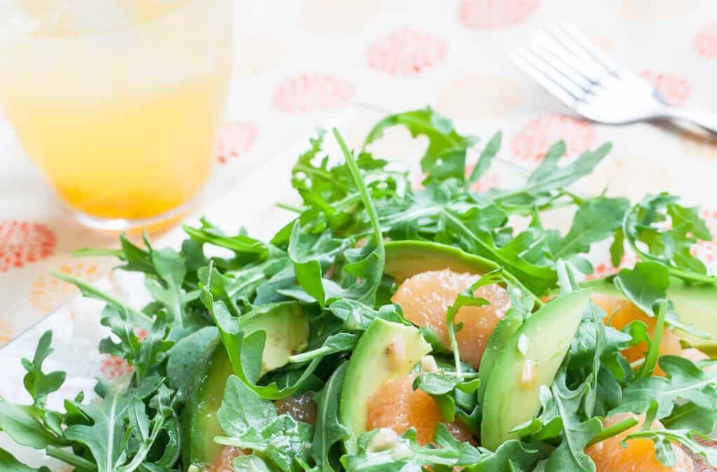 Grapefruit, Avocado & Baby Arugula Salad
