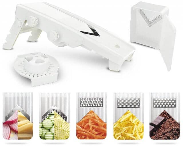 PAMPERED CHEF Ultimate Mandoline -Crinkle V Shape Slice Grate Blades Food  Holder