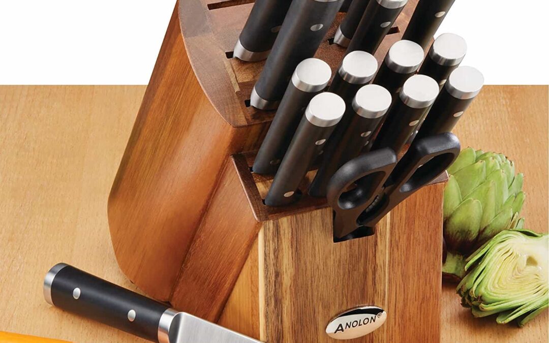 Anolon 17-Piece Japanese Knife Set Review & Giveaway