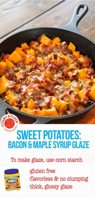 syrup maple recipe baked yams Bacon with Sweet Syrup Maple & Potatoes Recipe Roasted