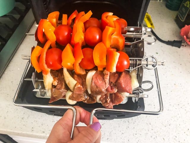 Power Air Fryer Oven Review - skewers