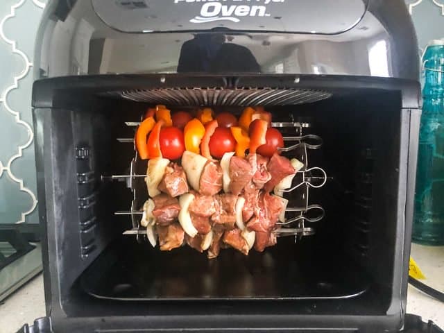 Power Air Fryer Oven Review - skewers