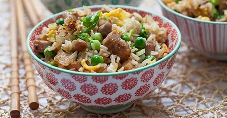 chicken and rice in bowl