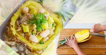 rice in pineapple 