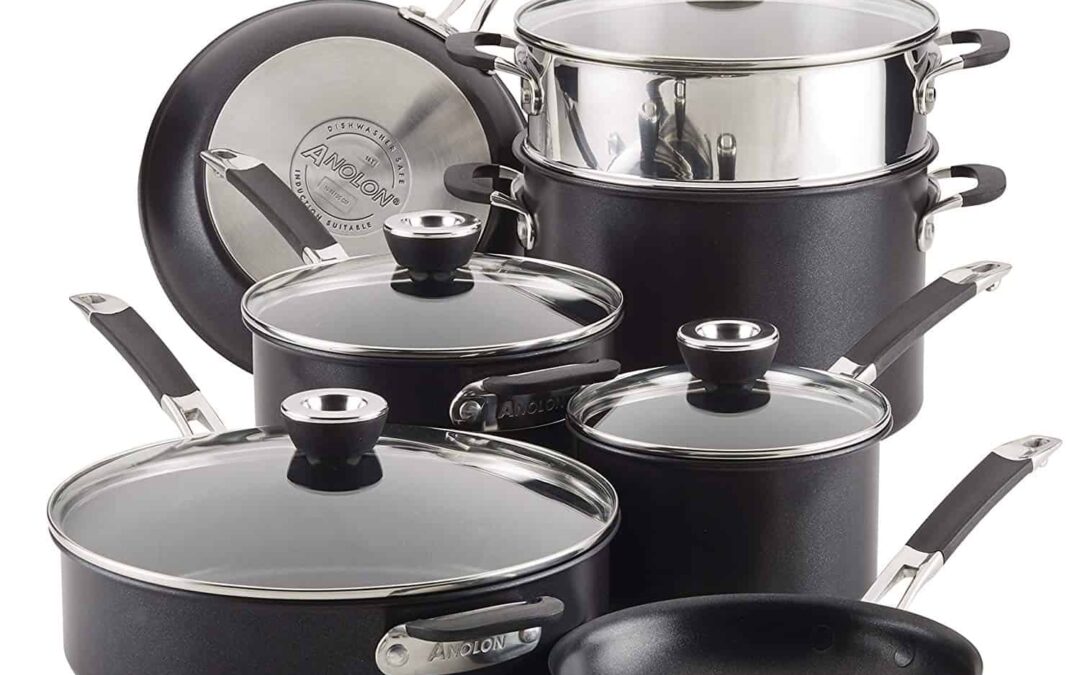 Anolon Smart Stack Hard Anodized Nonstick Cookware Set Review & Giveaway