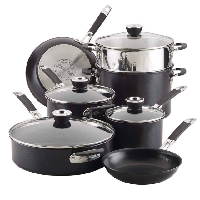Anolon Smart Stack Hard Anodized Nonstick Cookware Set Review & Giveaway