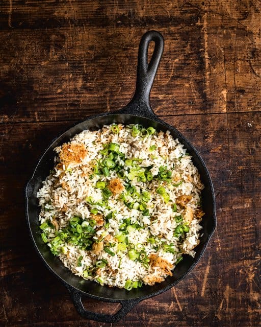 Bobby Flay's Crispy Coconut Scallion Rice Recipe • Steamy Kitchen Recipes  Giveaways