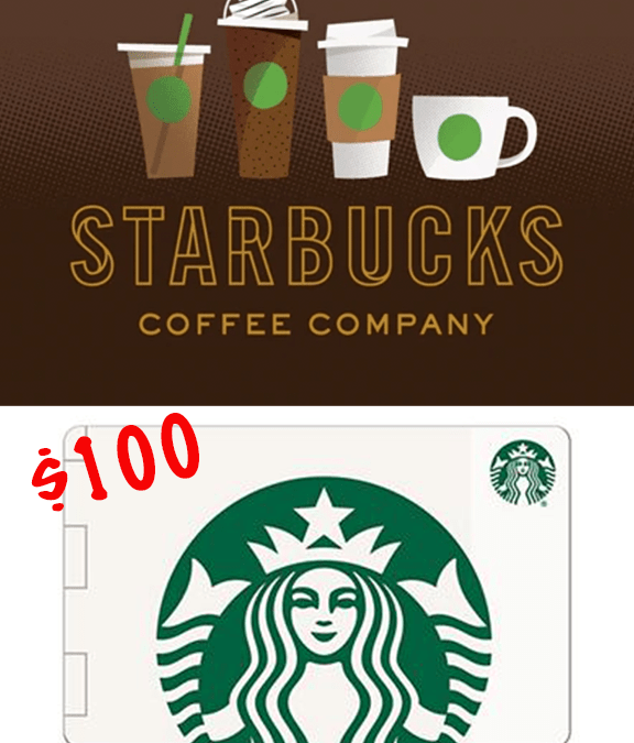 $100 Starbucks Gift Card Giveaway