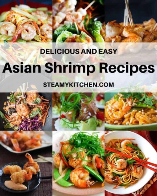 Collage of different Asian Shrimp recipes