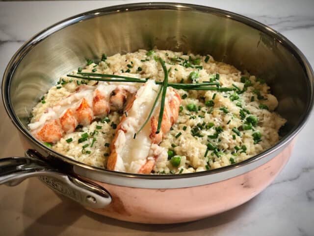 hestan copperbond cooking lobster risotto