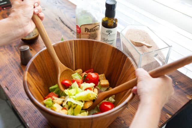 Pampered Chef Wood Salad Bowl & Servers Set