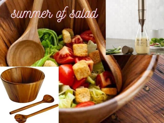 Anolon Teak Salad Serving Set and Dressing Maker Review and Giveaway