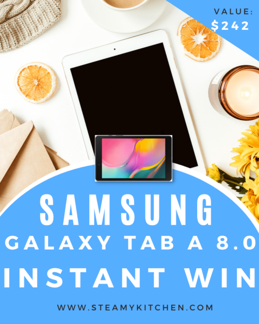 Samsung Galaxy Tab A 8.0 plus $10 Amazon Gift Cards Instant WinEnds in 66 days.