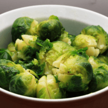 steamed Brussels sprouts
