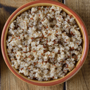 cooked quinoa in a bowl