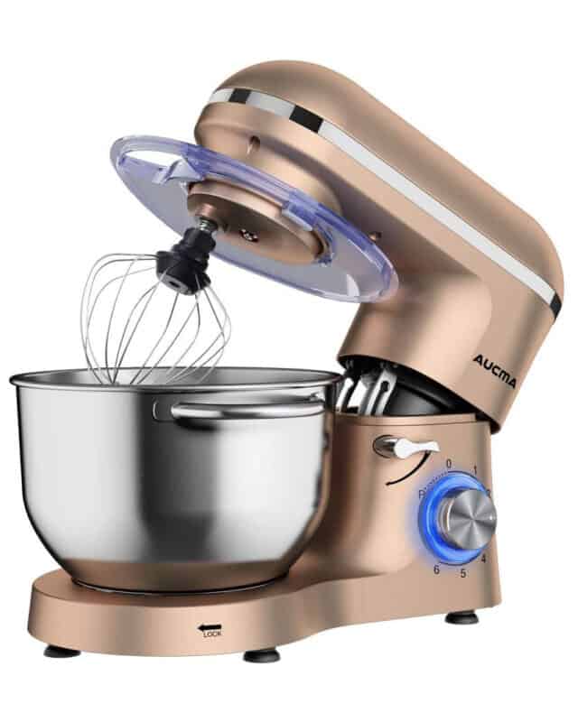 Aucma Stand Mixer,6.5-QT 660W 6-Speed Tilt-Head Food Mixer, Kitchen  Electric Mixer with Dough Hook 