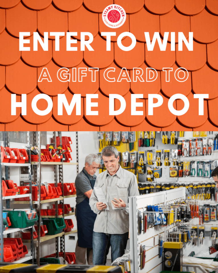 Home Depot $100 Gift Card Giveaway • Steamy Kitchen Recipes Giveaways