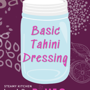 tahini dressing recipe card