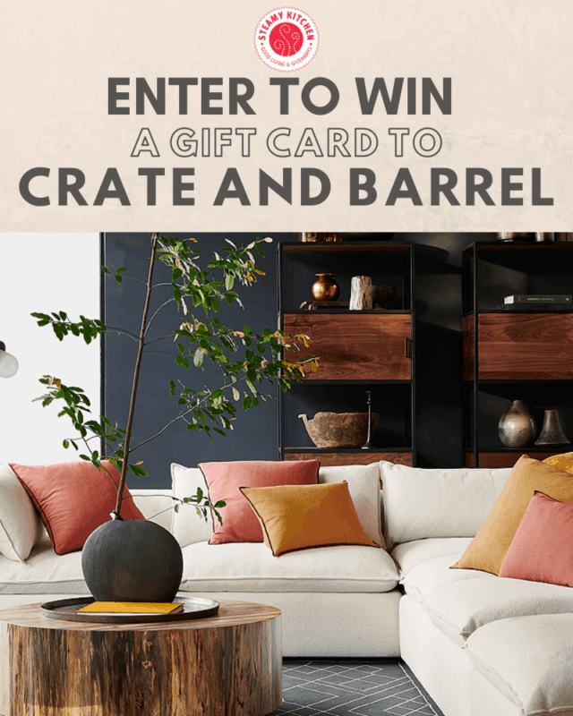 Crate and Barrel $100 Gift Card Giveaway