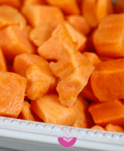 sweet potato cubes