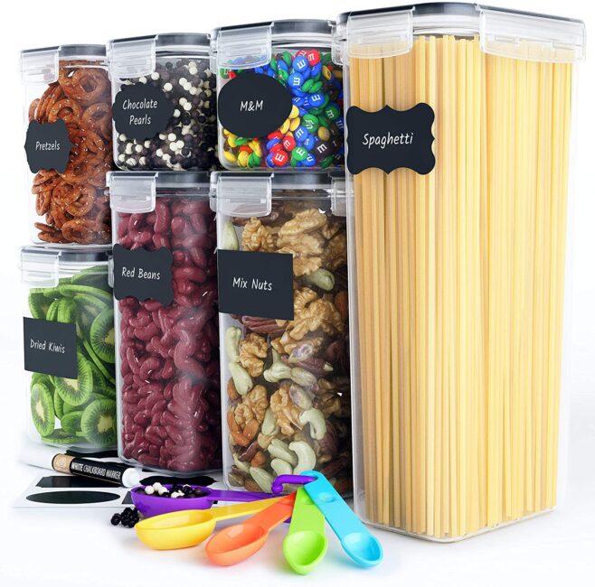 thumbnail image 2 of Chef's Path Airtight Food Storage Containers - 6 Piece Set For Pasta, Flour & Dry Foods 2 of 6