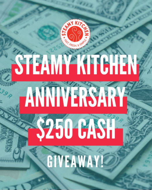 Steamy Kitchen Anniversary 250 CASH Giveaway • Steamy Kitchen Recipes