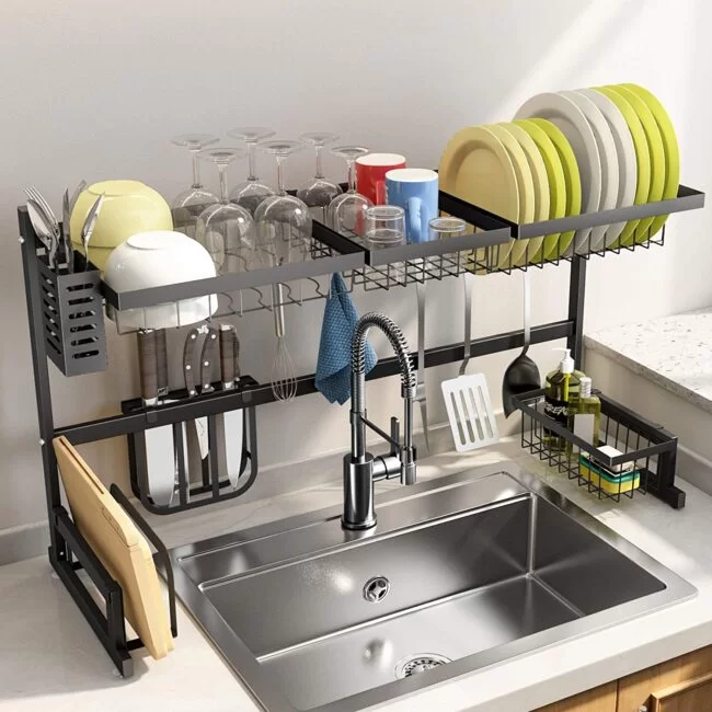 Over The Sink Dish Drying Rack Giveaway • Steamy Kitchen Recipes Giveaways