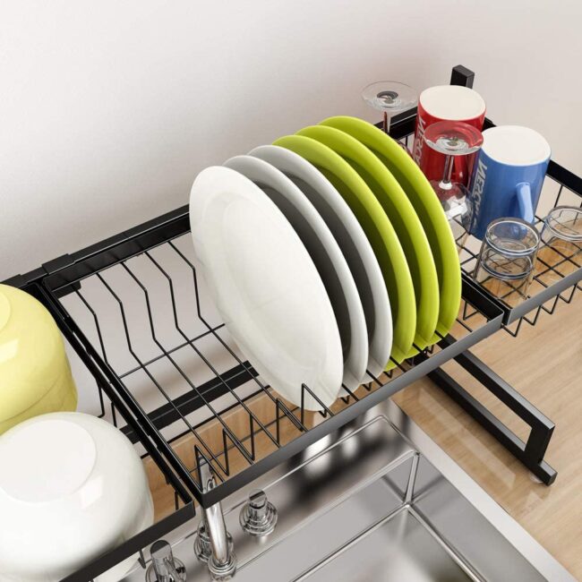 Over The Sink Dish Drying Rack, Adjustable (33.8 To 41.5) Large