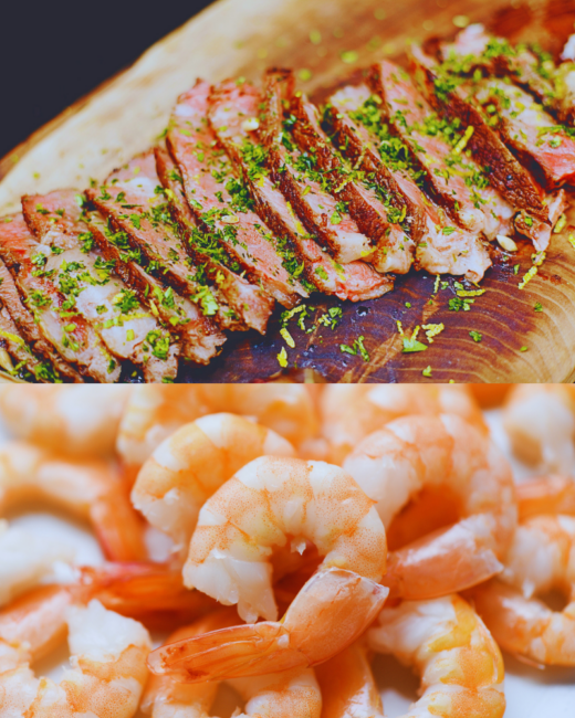 shrimp and flank steak