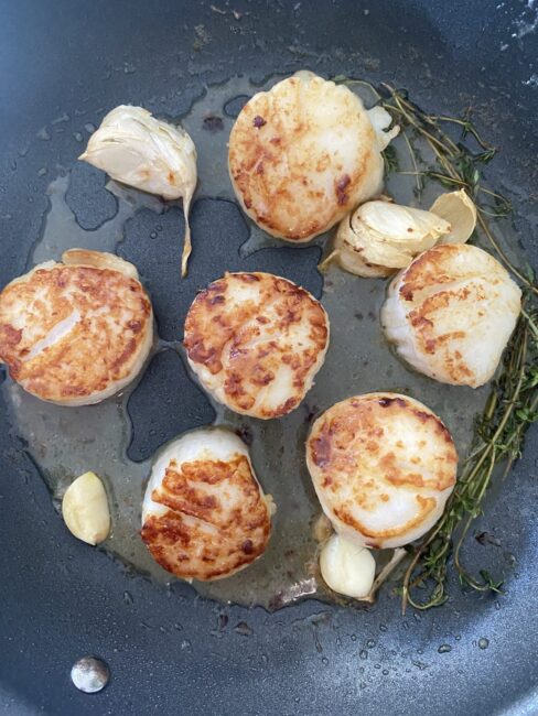 Hestan Cue Review - perfectly cooked scallops