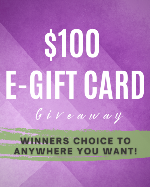 $100 Winners Choice Gift Card Giveaway