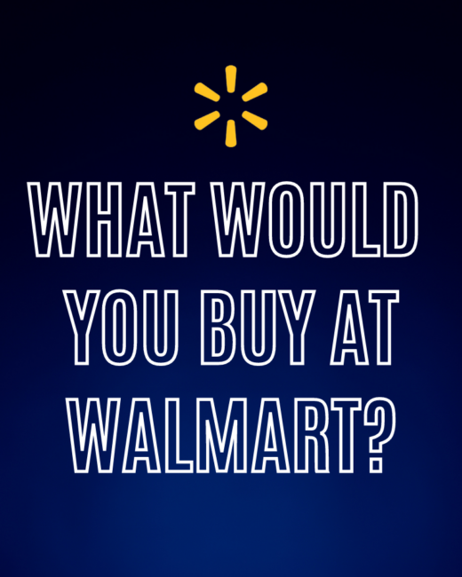 what would you buy at walmart