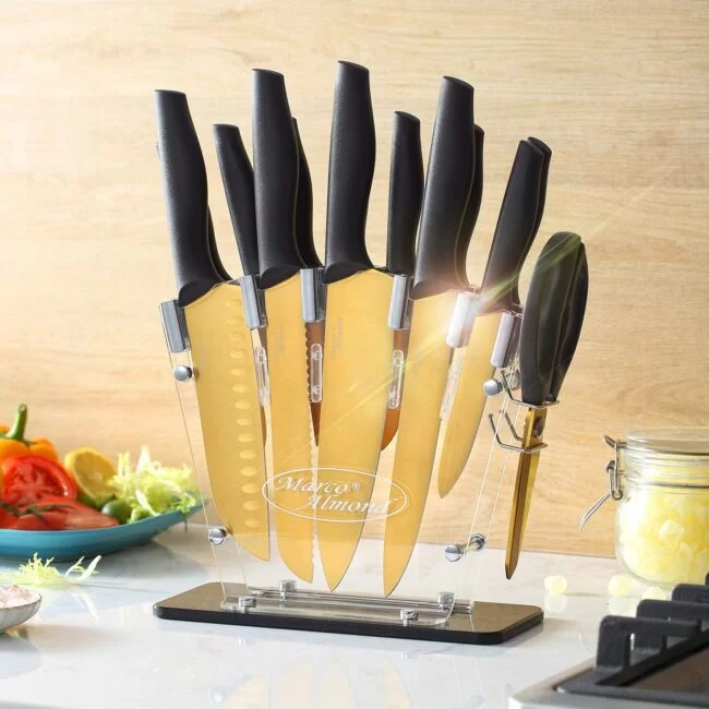 Marco Almond Golden Titanium Knife Set Giveaway • Steamy Kitchen Recipes  Giveaways