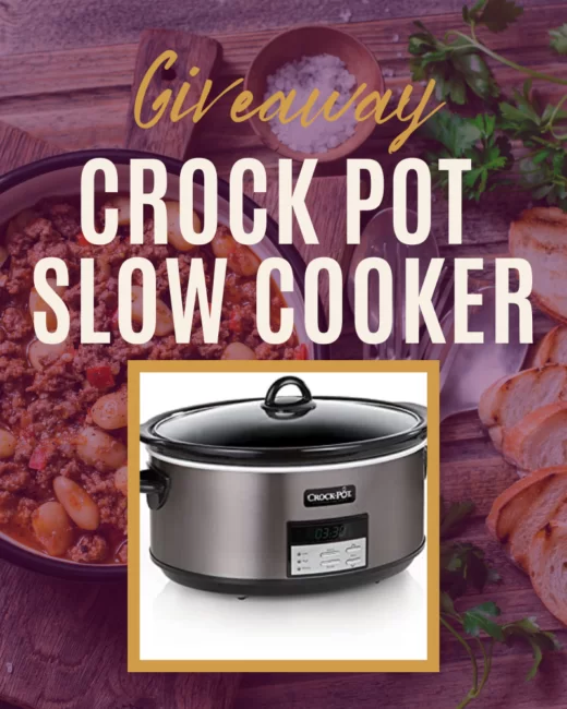 Crock pot 8-quart slow cooker with auto warm setting and cookbook