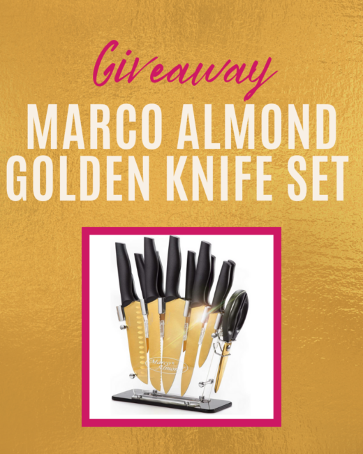 Marco Almond Golden Titanium Knife Set Giveaway • Steamy Kitchen