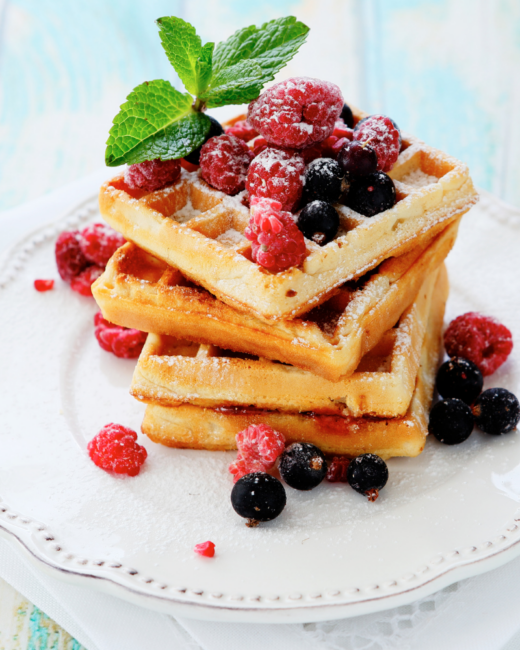 Waffles and Berries 