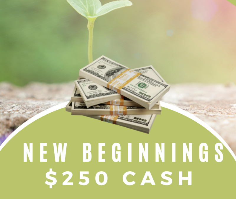 New Beginnings $250 Cash Giveaway