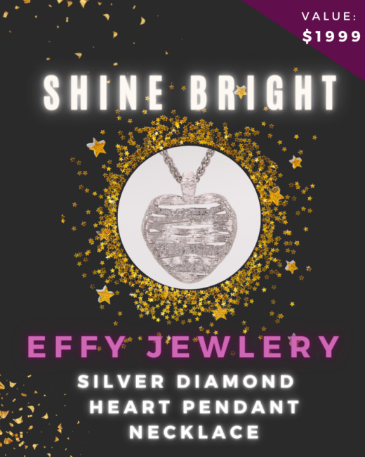 Shine Bright: Silver Diamond Heart Necklace GiveawayEnds in 2 days.