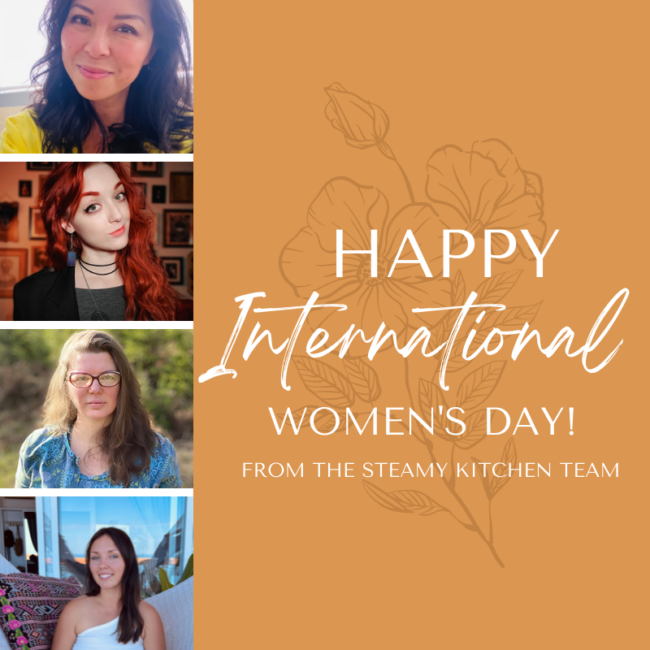 International Women's Day Steamy Kitchen graphic