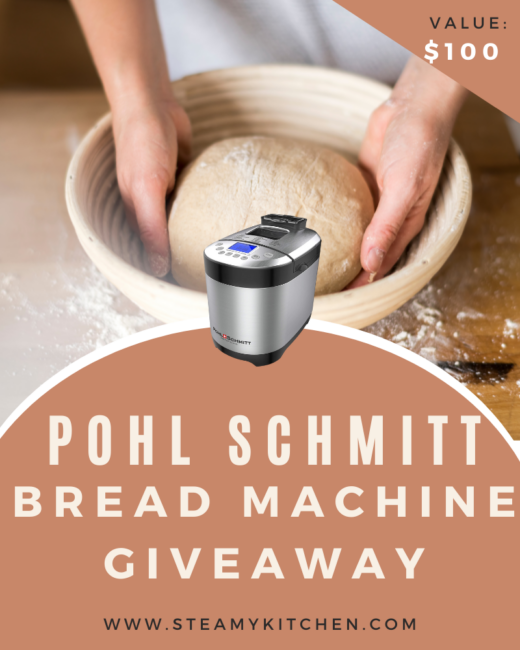 Pohl Schmitt Bread Machine GiveawayEnds in 37 days.